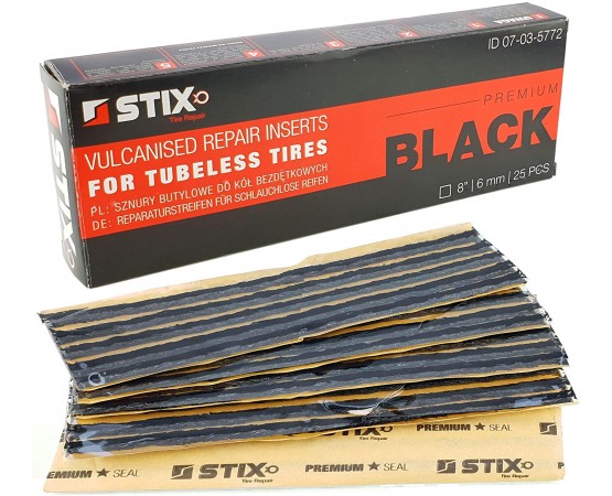 ΑΝΤΑΛΛΑΚΤΙΚΑ ΚΟΡΔΟΝΙΑ ΕΠΙΣΚΕΥΗΣ ΕΛΑΣΤΙΚΩΝ ΜΑΥΡΑ 25 ΤΕΜΑΧΙΑ 8- 6mm