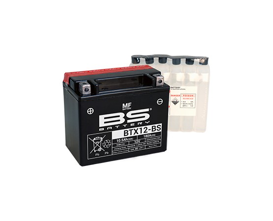 BS ΜΠΑΤΑΡΙΑ BTX12-BS MF 10.5AH 180EN (YTX12-BS)