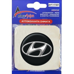 Race Axion Αυτοκόλλητα Σήματα Hyundai 6cm για Ζάντες Αυτοκινήτου 4τμχ