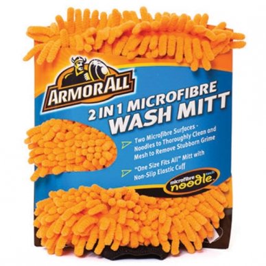 ARMOR ALL 2 IN 1 MICROFIBRE WASH MITT 9x21cm