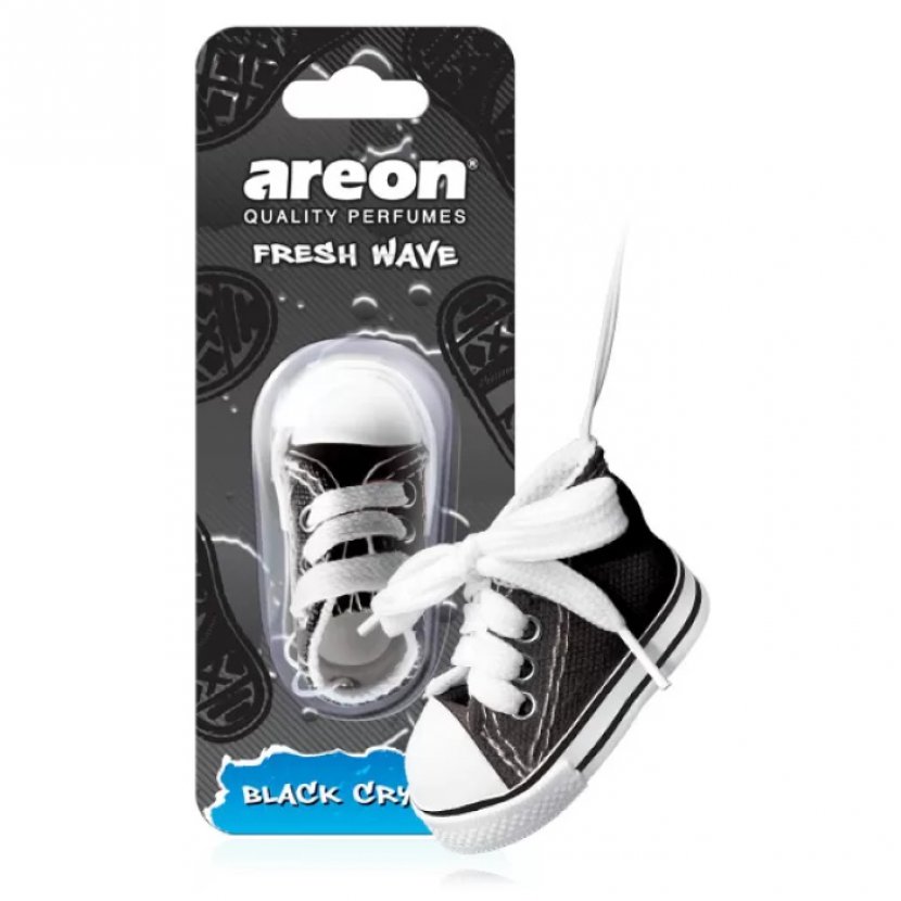 AREON FRESH WAVE ΑΡΩΜΑΤΙΚΟ ΑΥΤΟΚΙΝΗΤΟΥ ΠΑΠΟΥΤΣΙ BLACK CRYSTAL